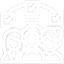 A white png icon image of three blank-faced human avatars.